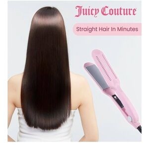 Juicy Couture - Extra Wide Ceramic Flat Iron, Fast Straightening Thick Hair,